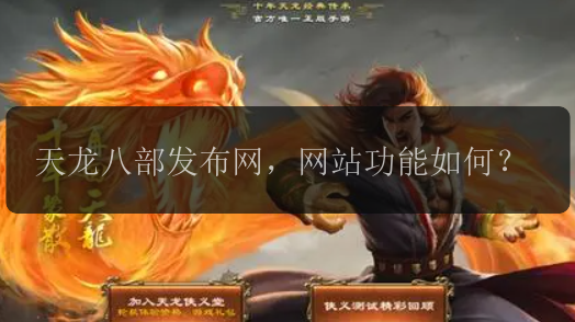 天龙八部发布网，网站功能如何？